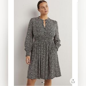 Boden Smocked Jersey Shirt Dress  Size 8L